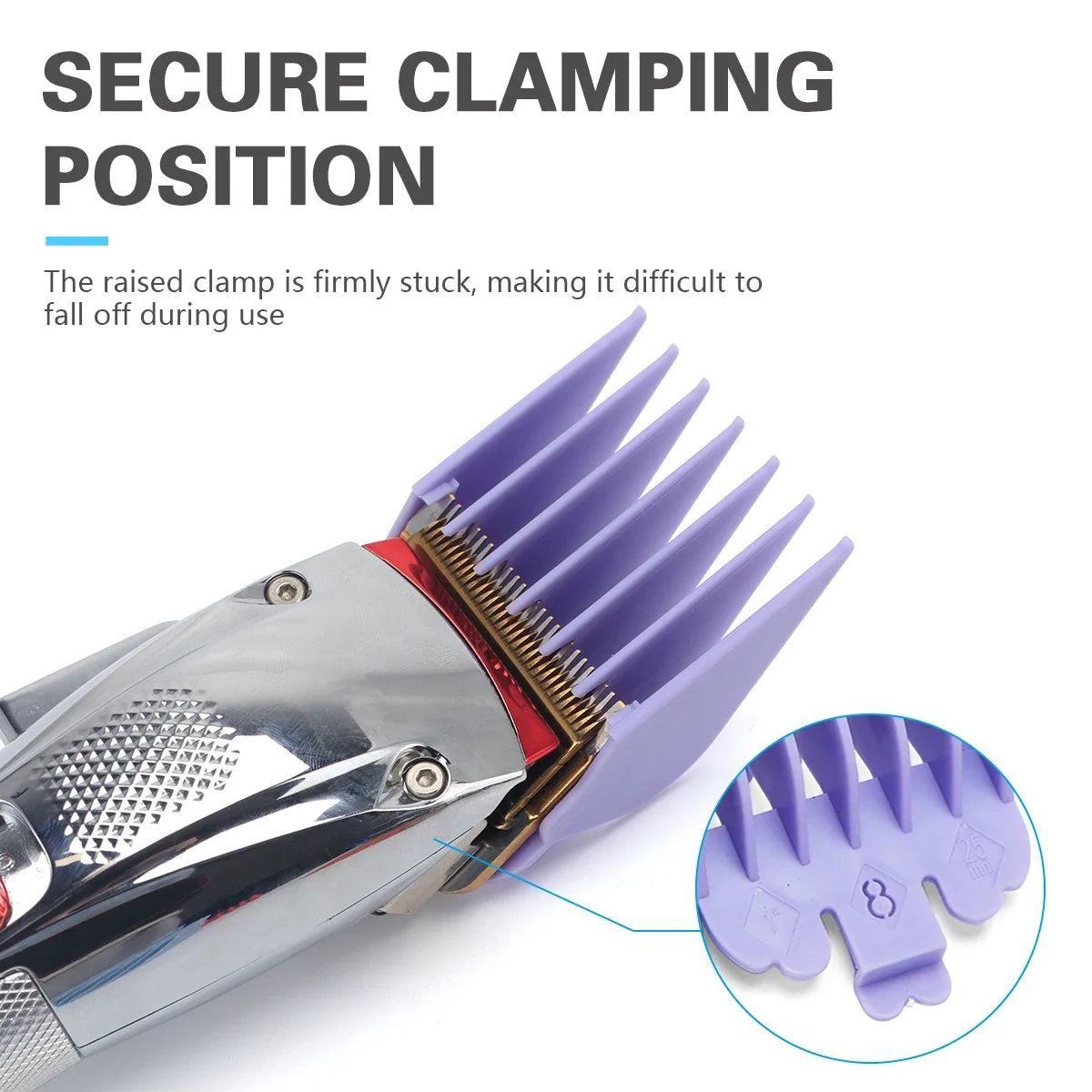 Barber Top 10Pcs/Bag Universal Hair Clipper Limit Comb Guides – Adjustable Trimmer Guards Attachment Set (3-25mm) - Colorful Styling Accessory