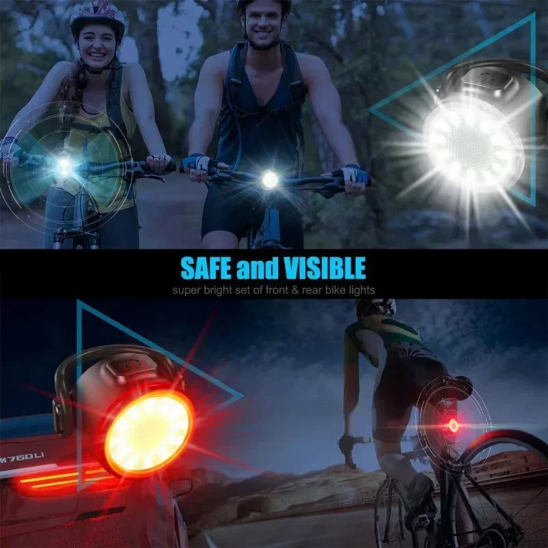 Waterproof LED Bicycle Taillight - Battery-Powered Rear Warning Light for MTB & Road Cycling