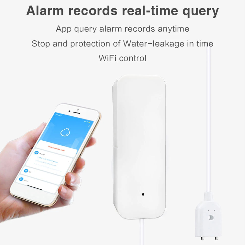 Tuya WiFi Water Leakage Sensor Flood Water Leakage Alarm Smart Home Automation Residential Security Protection Smart Life App