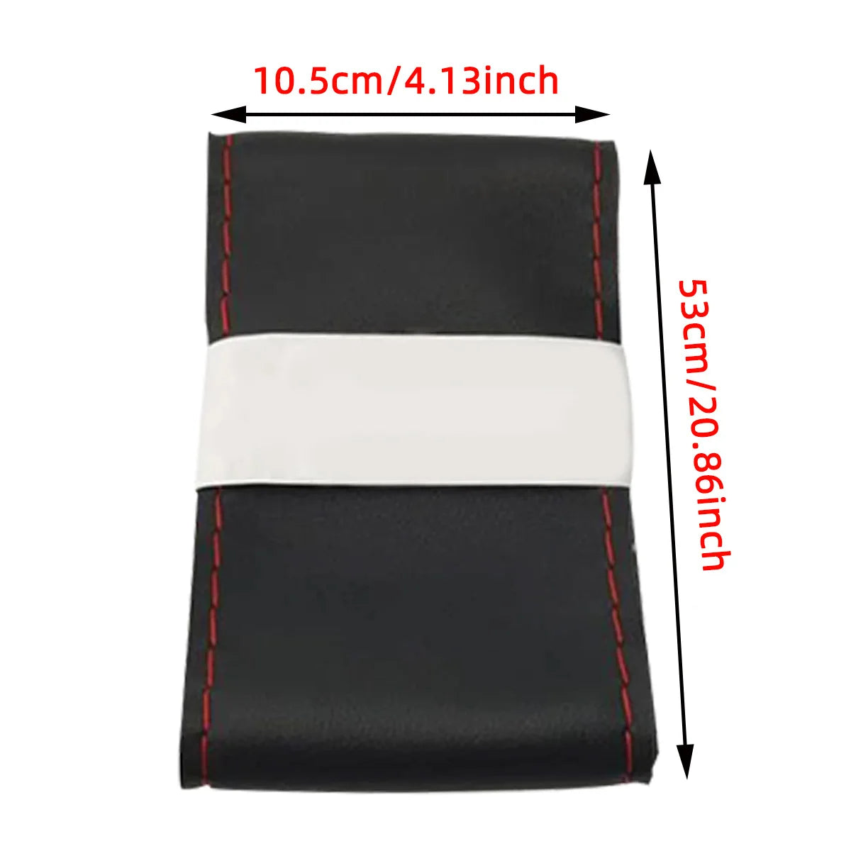 Universal Leather Car Steering Wheel Stitch On Wrap Cover Fit for 38cm 14" DIY Sewing Breathable and Anti Slip Black Grey Beige