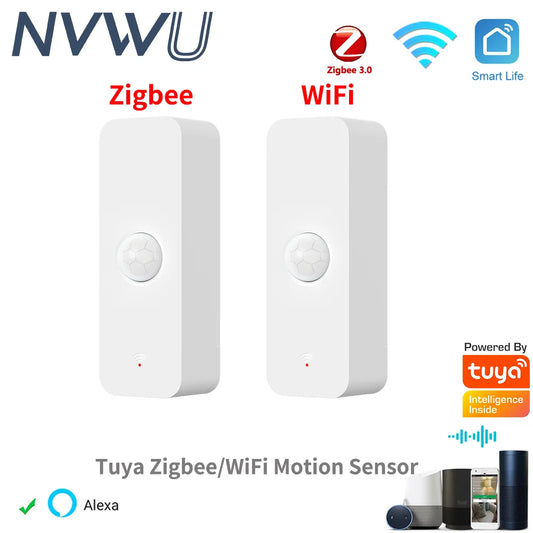 Tuya WiFi/Zigbee PIR Motion Sensor | Smart Home Infrared Body Detector, Alexa & Google Home Compatible