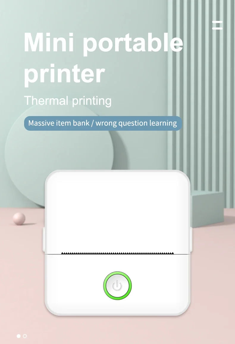 X6 mini printer portable sticker label Printer Bluetooth HD pocket thermal printer with paper for student note inkless printing