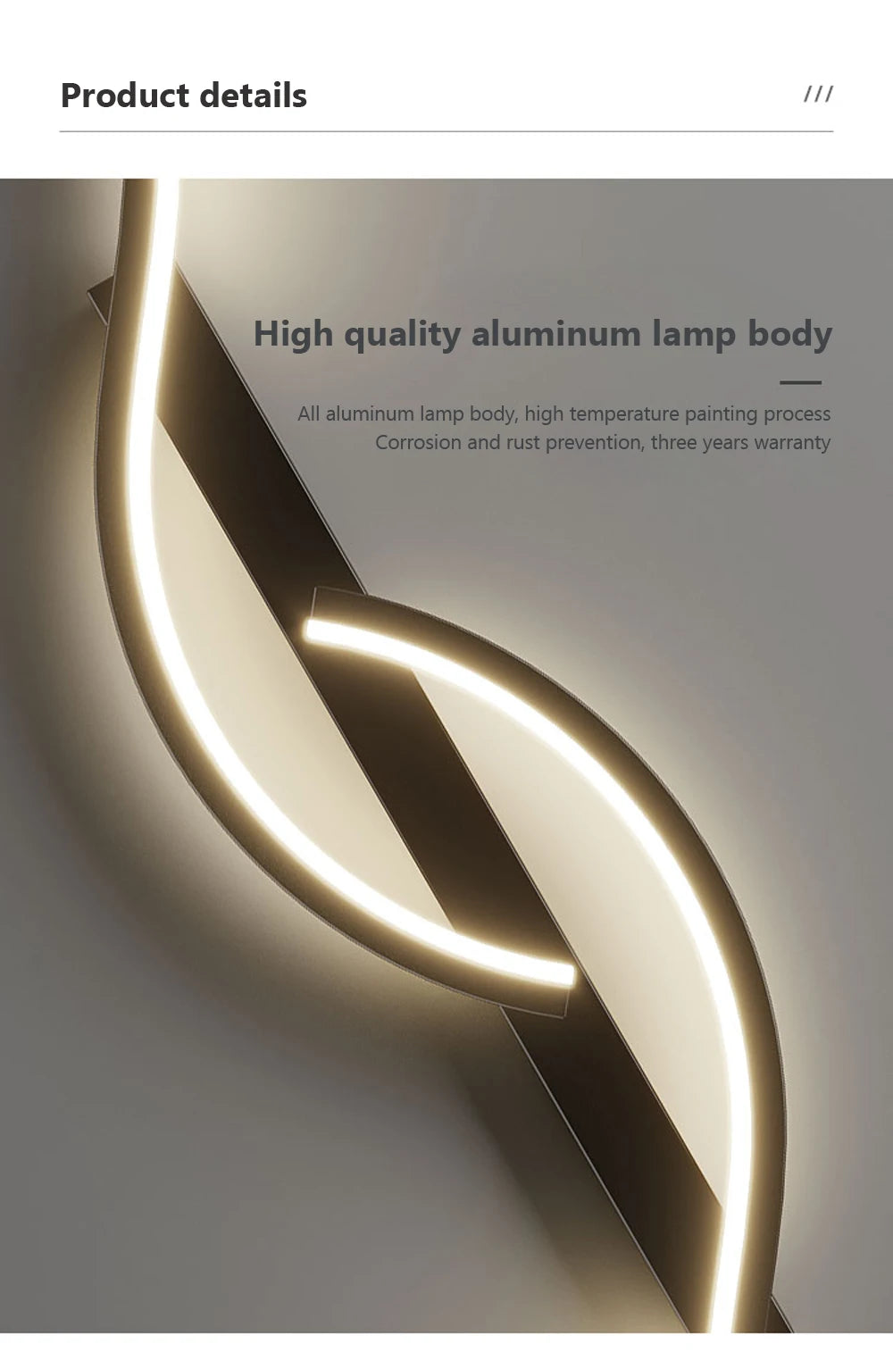 DARHYN Modern LED Wall Lamp - Minimalist Long Strip Wall Sconce for Bedroom, Living Room, and Indoor Lighting Fixtures