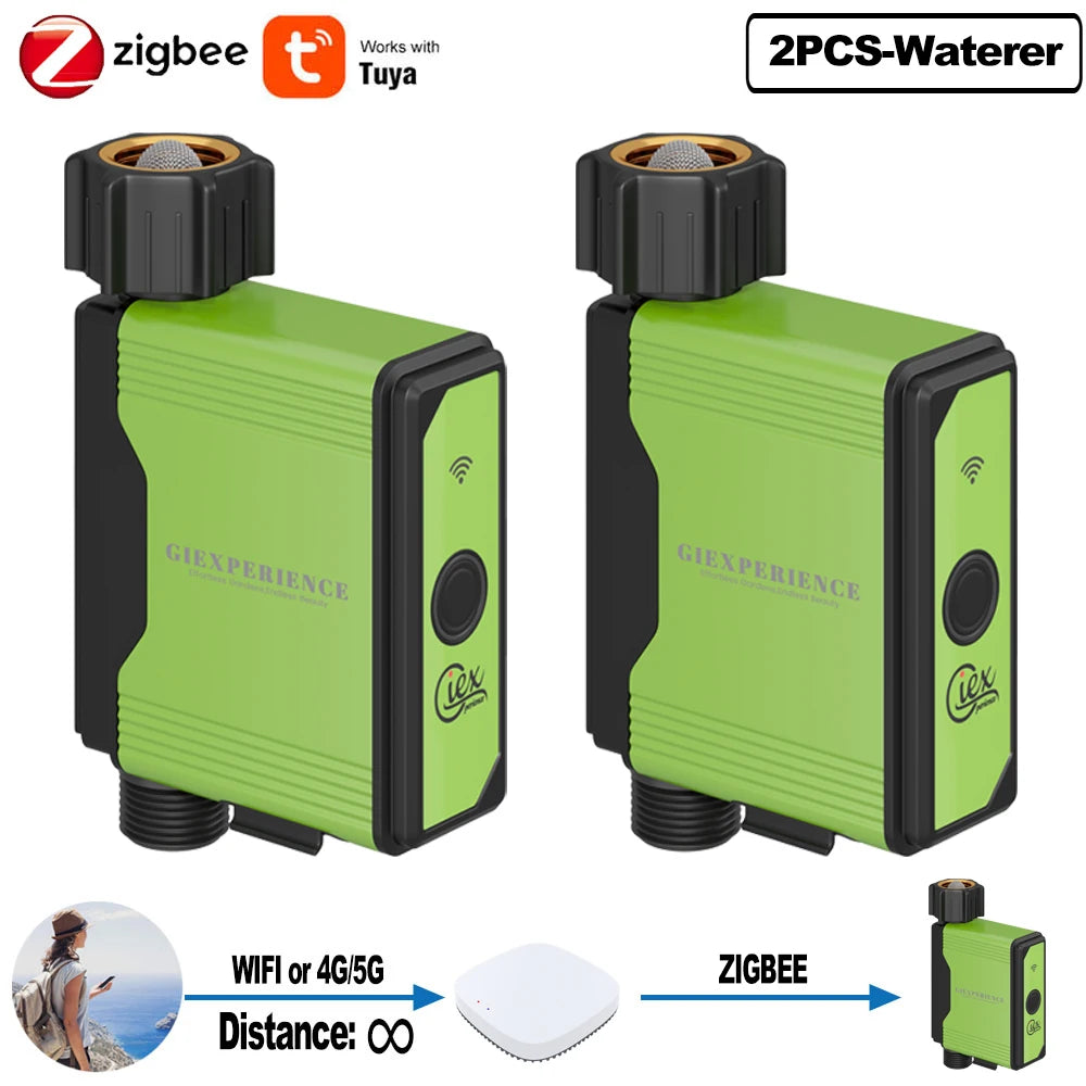 2024 NEW ZIGBEE WiFi Smart Garden Watering Timer - TUYA-Enabled Sprinkler and Drip Irrigation System with Built-in Water Flow Recorder