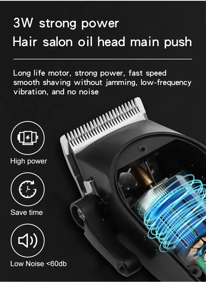 Hiena HYN-212 Cordless Electric Hair Clipper & Beard Trimmer, USB Rechargeable, Powerful Hair Cutting Tool for Men