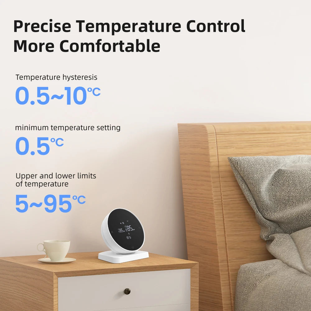AVATTO Tuya WiFi Smart Thermostat，RF Wireless Receiver Temperature Controller ，For Water Gas Boiler Support Alexa Google Home