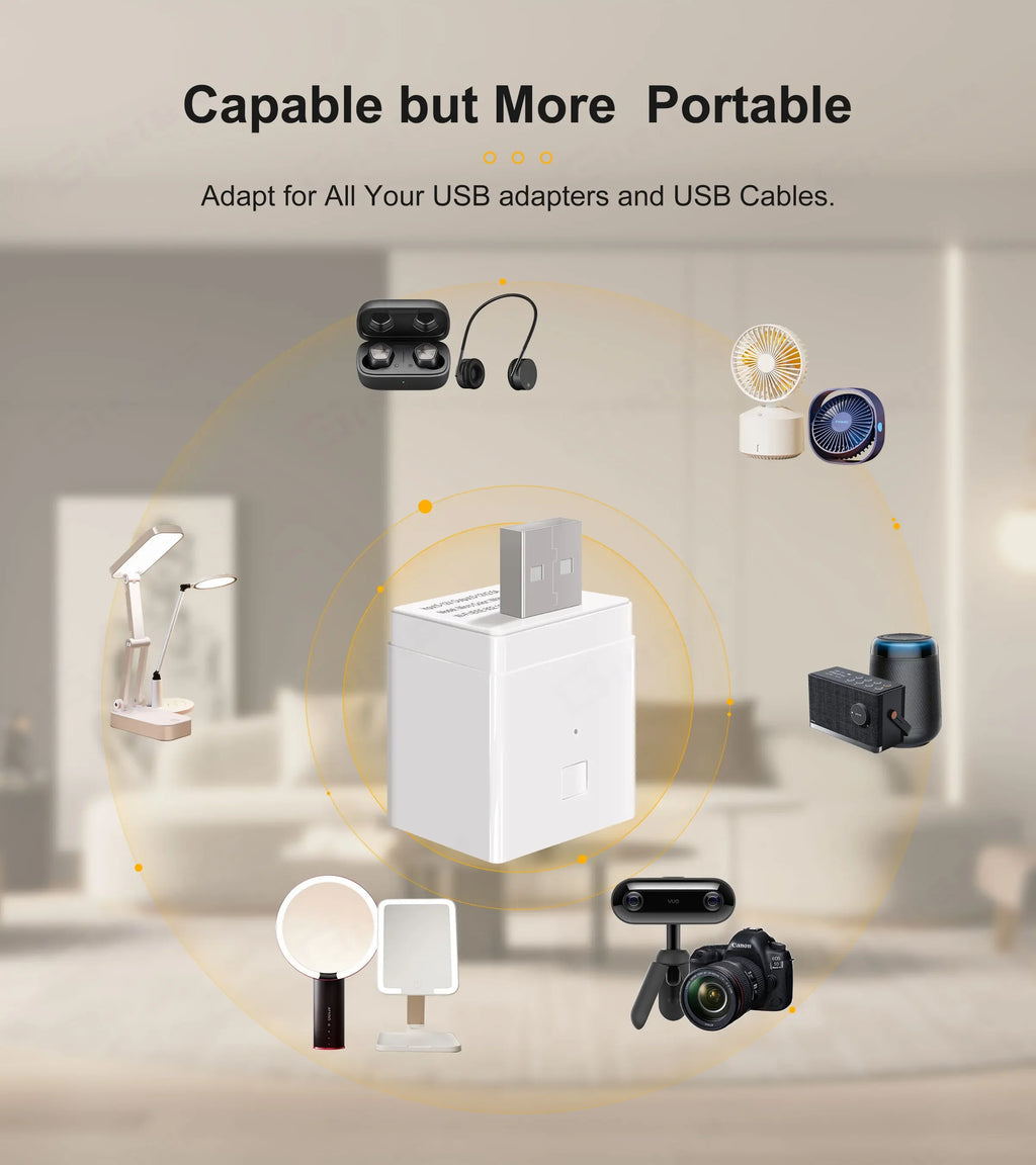 Tuya WiFi Smart Switch 5V Mini USB Power Adapter Works With Alexa Hey Google Alice For Smart Home Automation Micro Charge Socket