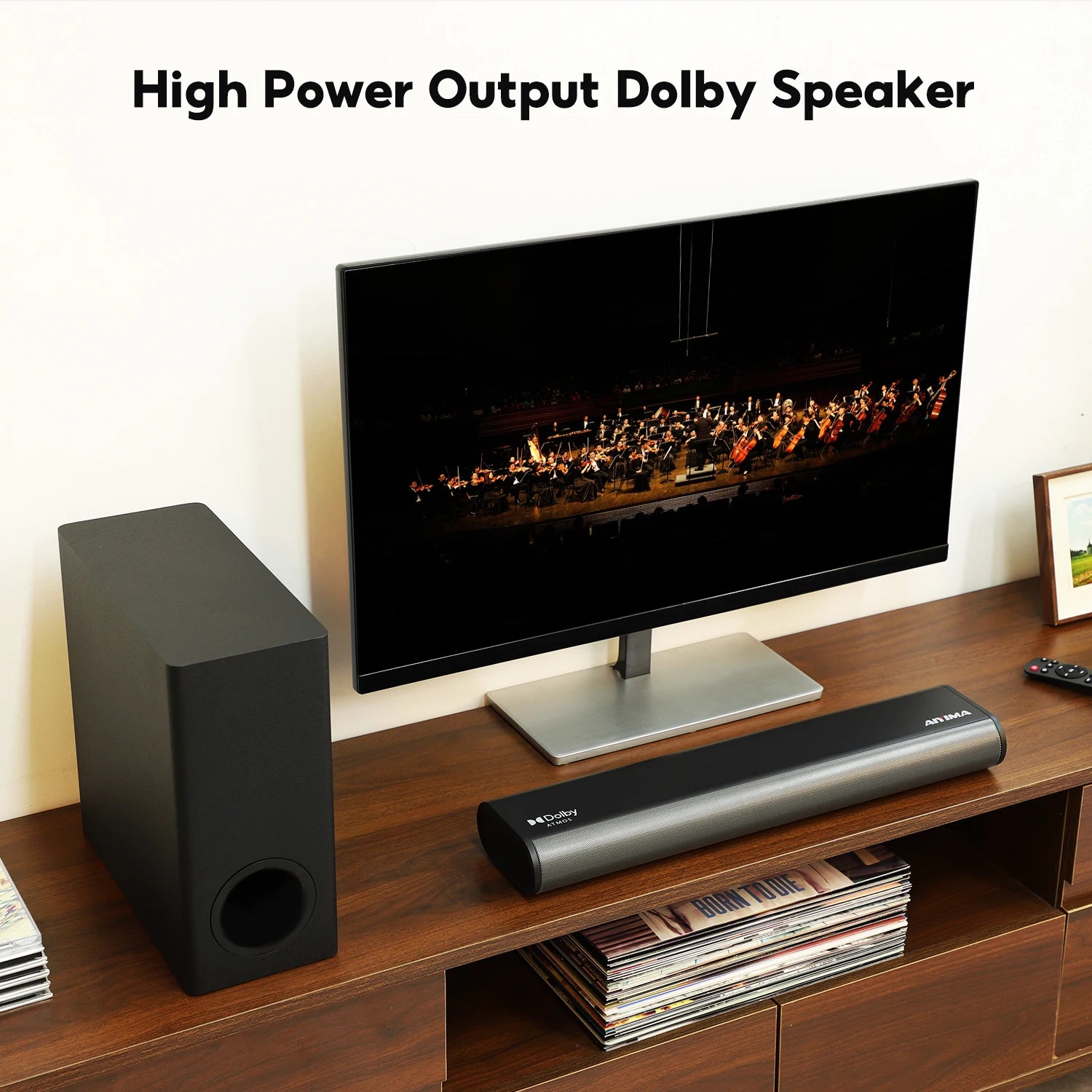 AIYIMA S07 Dolby 2.1 Sound Bar 150W Soundbars With Wireless Subwoofer for TV 3D System Speaker Bluetooth HDMI/Aux/Opt/USB