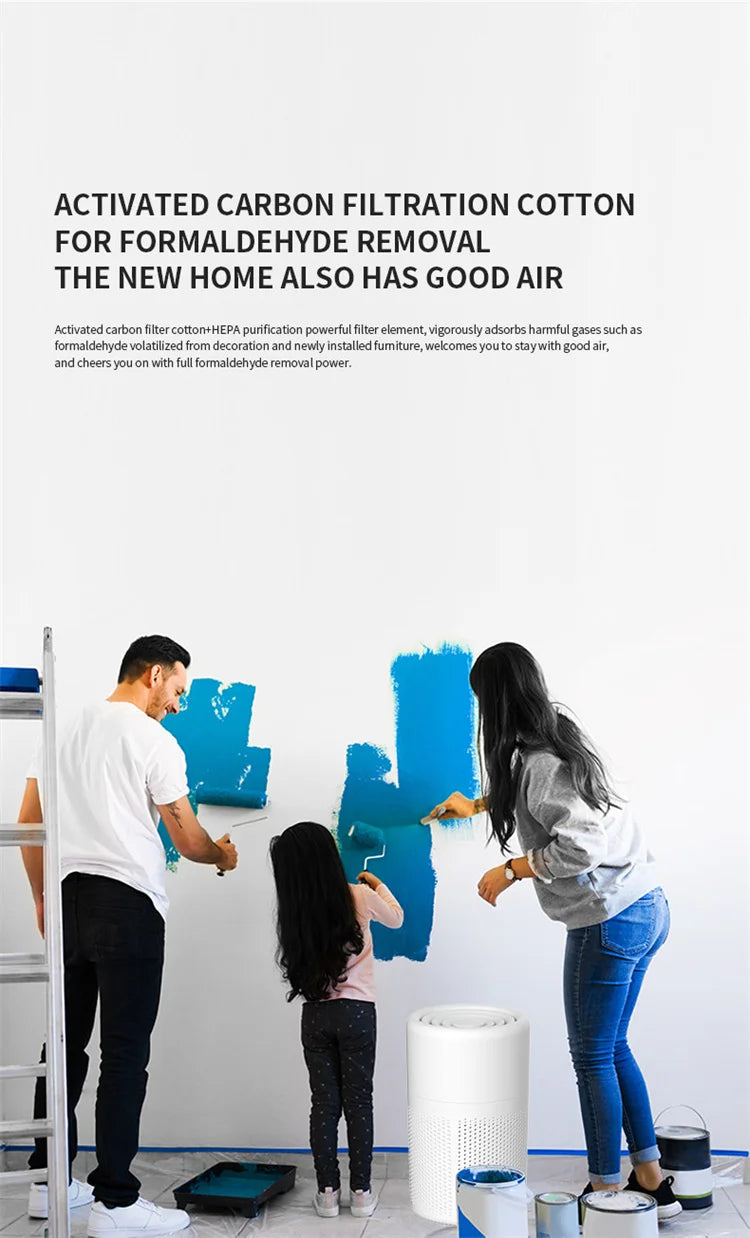 Air Purifier H13 True HEPA Filter 2-in-1 Deodorizing Air Cleaner for Home Allergies and Pets Hair,Smokers in Bedroom