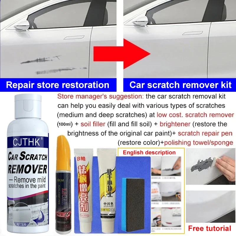 CJTHK Car Scratch Remover & Polishing Compound - Anti-Scratch Wax for Paint Care, Swirl Removal, and Auto Body Repair