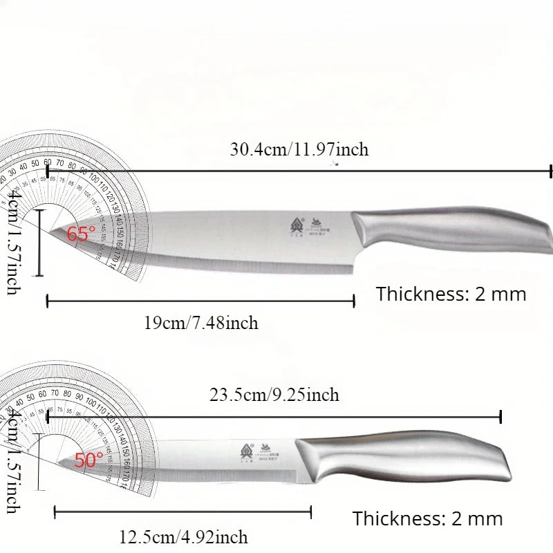 PLYS All-Steel Stainless Steel Knife Set – Multi-Purpose Kitchen Knives for Cutting, Slicing, and Dicing