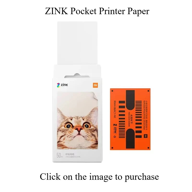 Xiaomi Mijia Pocket Photo Printer Home Portable Mobile Phone Bluetooth Connection Scan AR Photo  ID Photo Headshot Printer