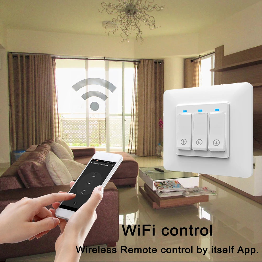 WiFi Timer Curtain Switch Controller for Roller Shutter Electric Motor TUYA Smart Life Smart Home Automation Google Home Alexa