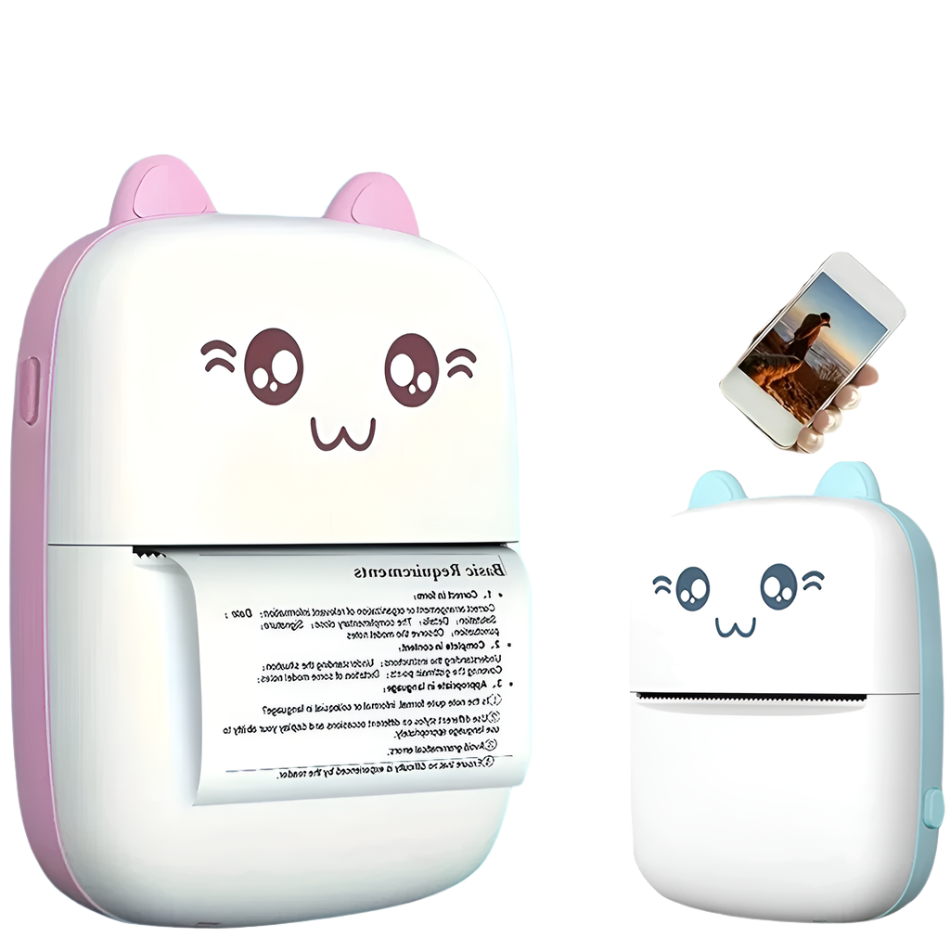 Yixinsci Mini Cat Thermal Printer Wireless BT 200dpi
