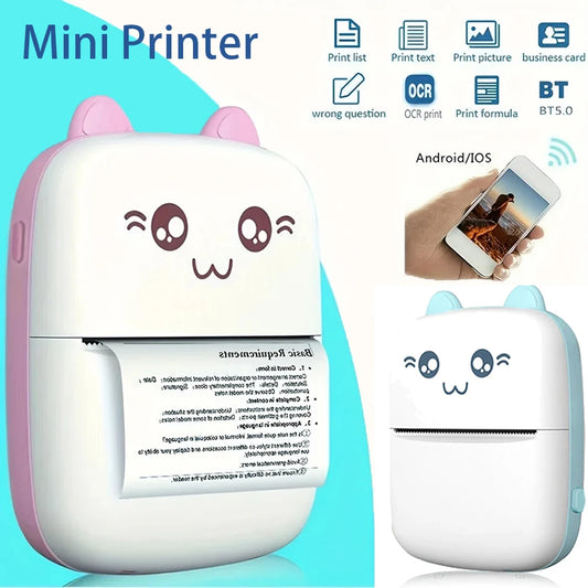 Yixinsci Mini Cat Thermal Printer Wireless BT 200dpi