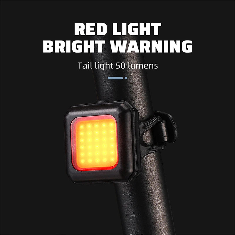 WEST BIKING LED Bike Light Set - Type-C Rechargeable Front Headlight & Rear Taillight for Cycling Safety