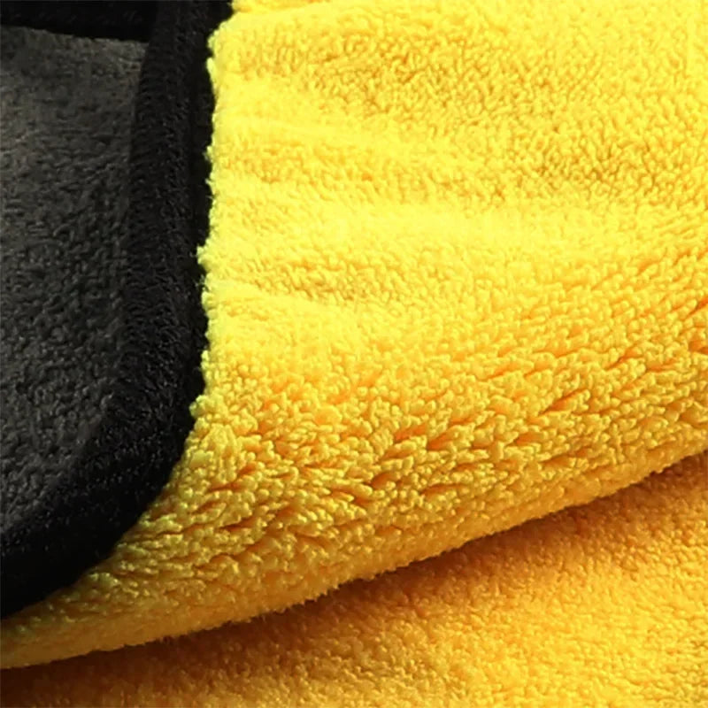 5PCS 30x60cm Microfiber Car Cleaning Towels - Thick Double-Layer Soft Drying Cloths for Car Care and Detailing