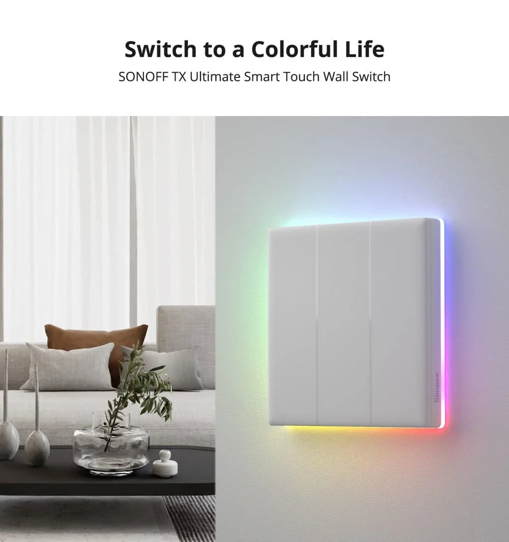 SONOFF T5 Smart WiFi Touch Wall Switch Timer Scene with LED Light eWeLink APP Automation Remote Control Alexa Google Home Alice