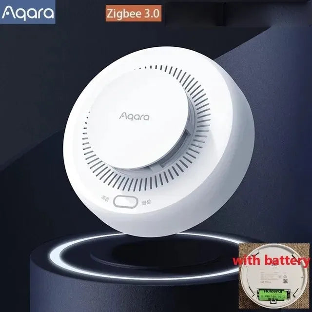 Aqara Smart Natural Gas Detector Zigbee 3.0 Smoke Alarm Kit Intelligent Linkage Home Security Work with Aqara Hub Homekit APP