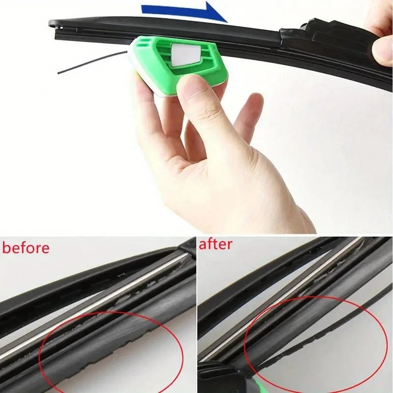 Car Wiper Blade Repair Tool - Regroove Trimmer and Restorer for Windscreen Wipers - Durable Rubber Cutter for Extended Wiper Life