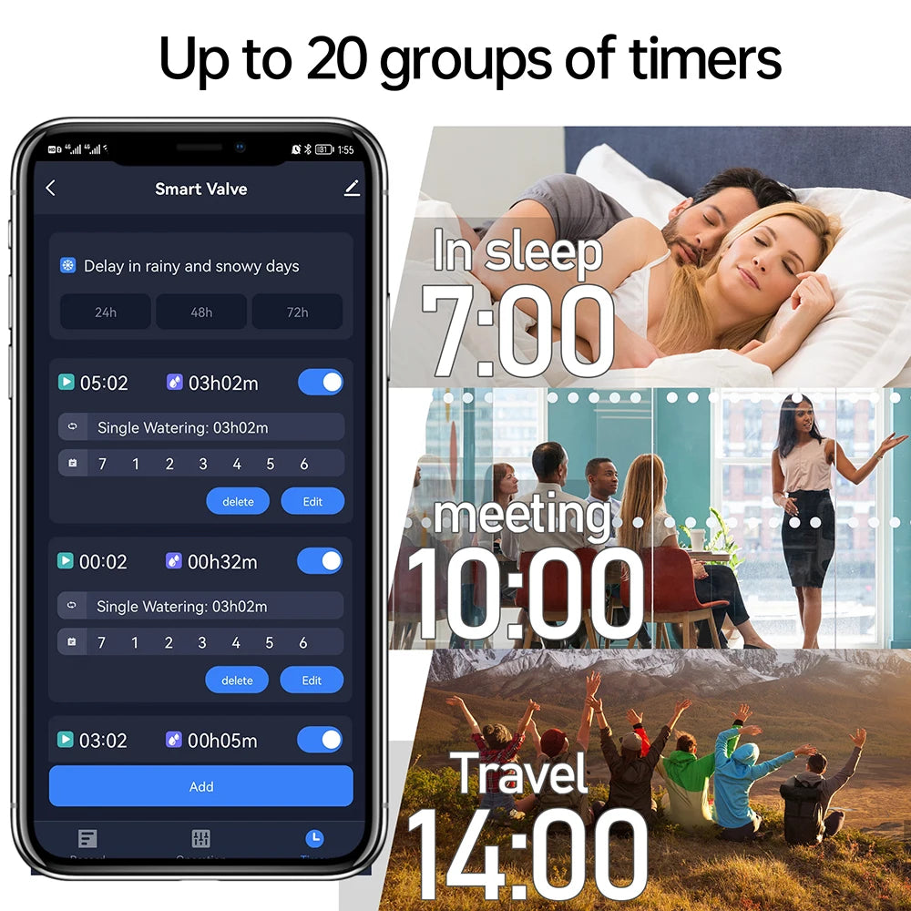 2024 NEW ZIGBEE WiFi Smart Garden Watering Timer - TUYA-Enabled Sprinkler and Drip Irrigation System with Built-in Water Flow Recorder