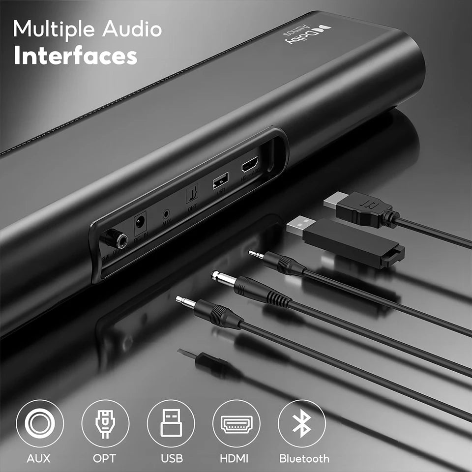 AIYIMA S07 Dolby 2.1 Sound Bar 150W Soundbars With Wireless Subwoofer for TV 3D System Speaker Bluetooth HDMI/Aux/Opt/USB