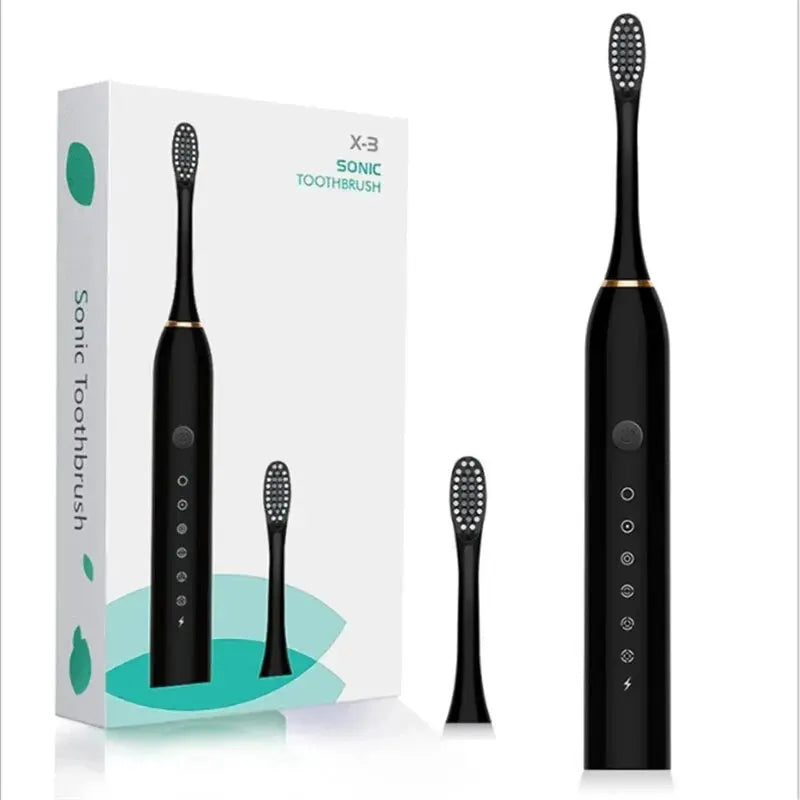 Electric Ultrasonic Toothbrush - Six-Speed Modes, USB Rechargeable, Waterproof, Soft Bristles, Automatic Tooth Cleaner (Couple Set)