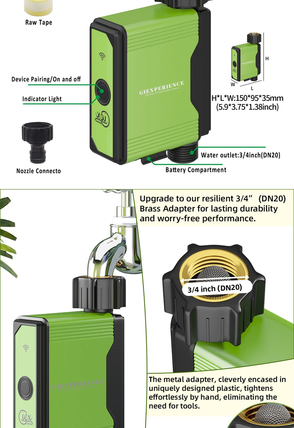 2024 NEW ZIGBEE WiFi Smart Garden Watering Timer - TUYA-Enabled Sprinkler and Drip Irrigation System with Built-in Water Flow Recorder