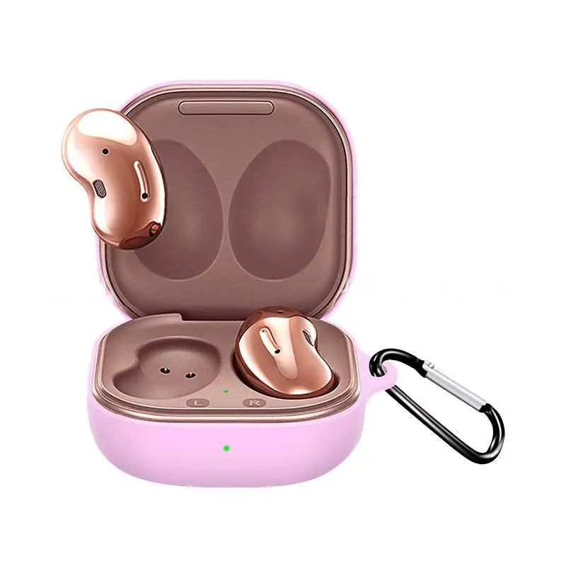 Durable Silicone Protective Carrying Case with Hook for Samsung Galaxy Buds 2, Buds Live, Buds 2 Pro