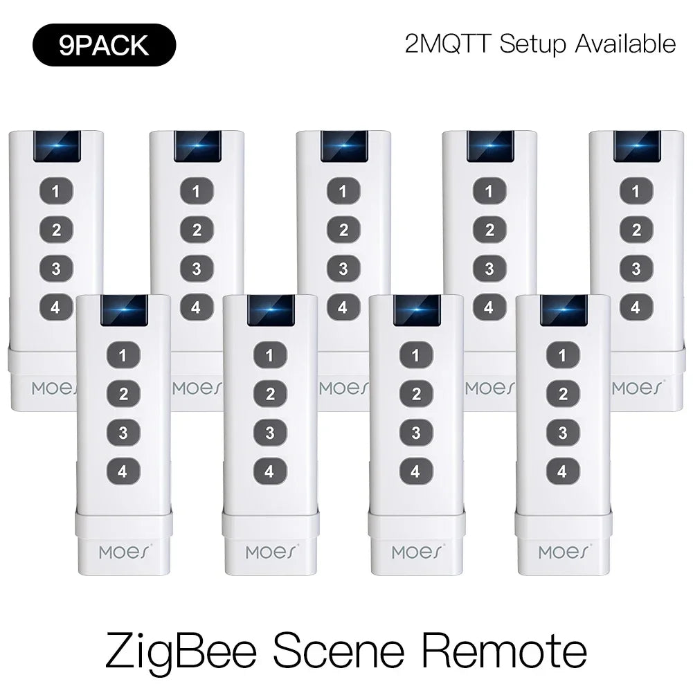 MOES Smart ZigBee Scene Switch 4 Gang Remote Hand-held Zigbee Hub Required No limit to Control for Smart Home Automation