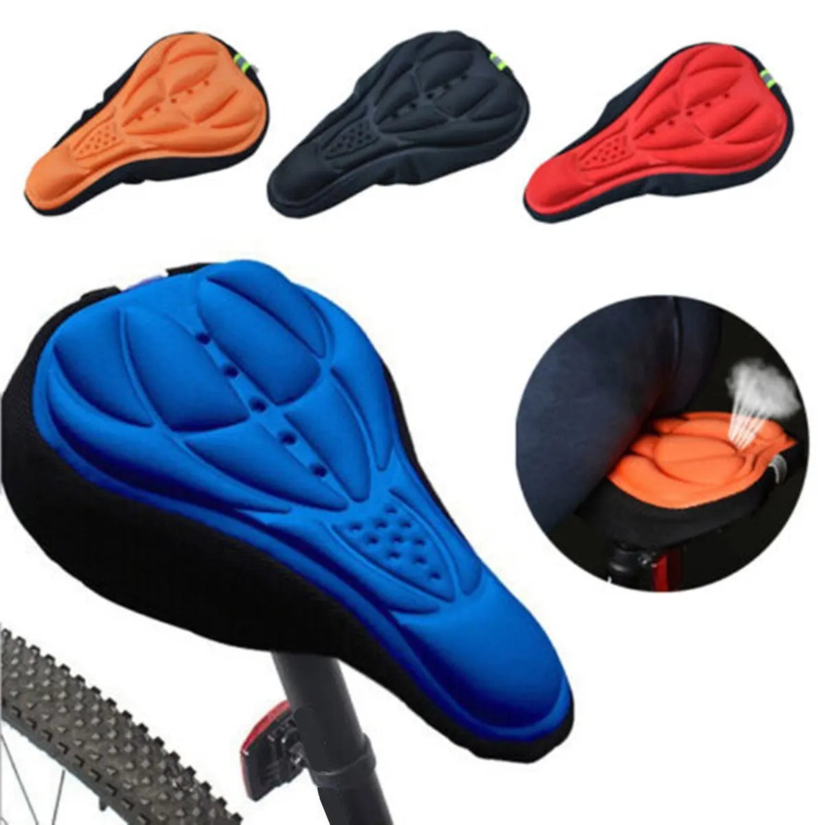 3D Soft Bike Saddle Cover - Comfortable Foam Seat Cushion for Enhanced Cycling Comfort