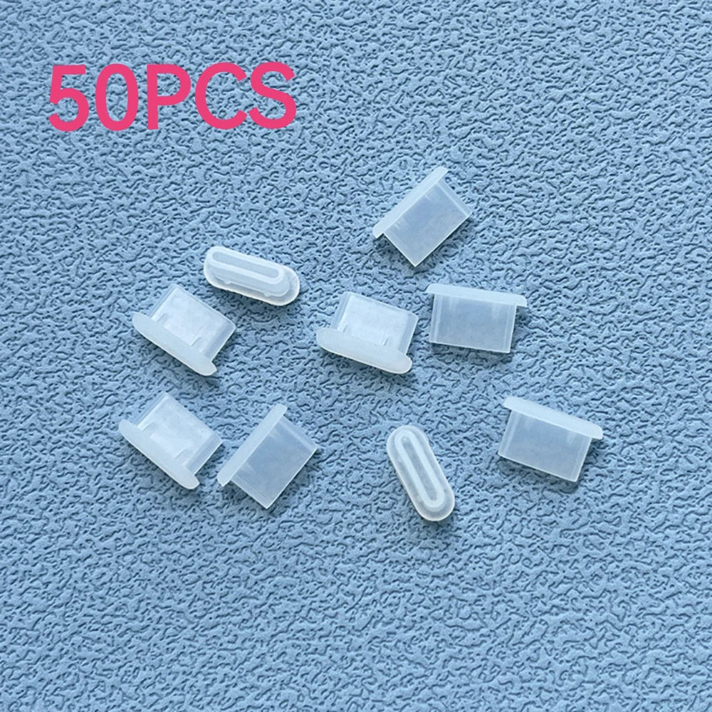 10/30/50PCS Type-C Silicone Dust Plugs | USB-C Charging Port Protectors for Samsung, Xiaomi, Huawei – Anti-Dust Caps