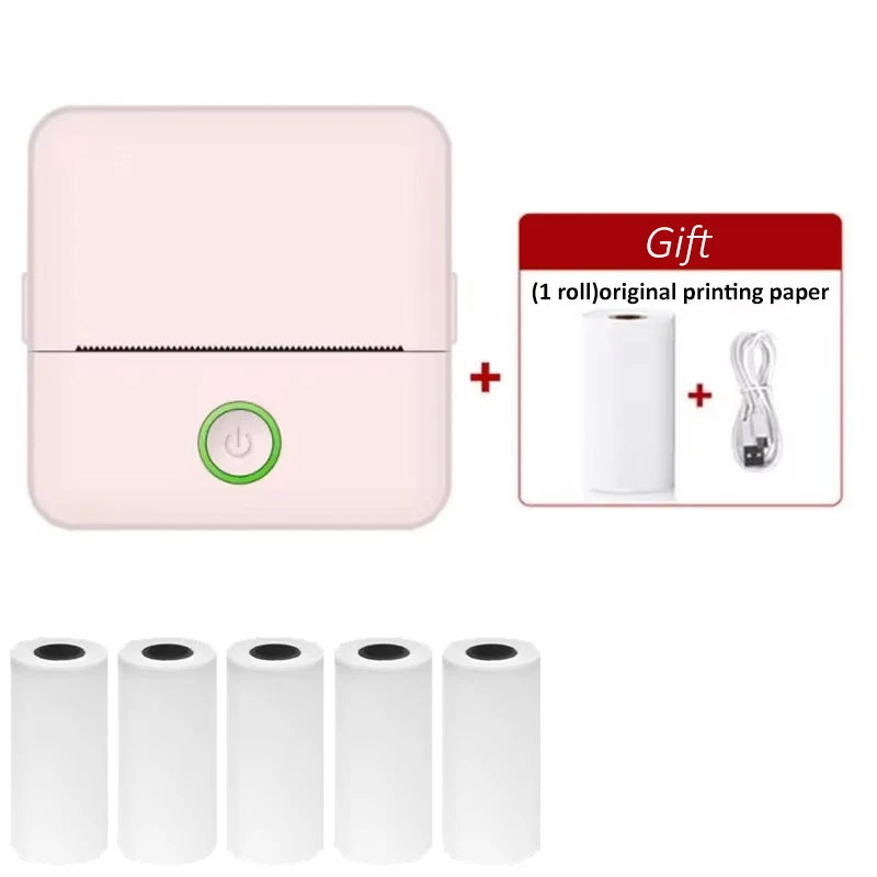X6 mini printer portable sticker label Printer Bluetooth HD pocket thermal printer with paper for student note inkless printing