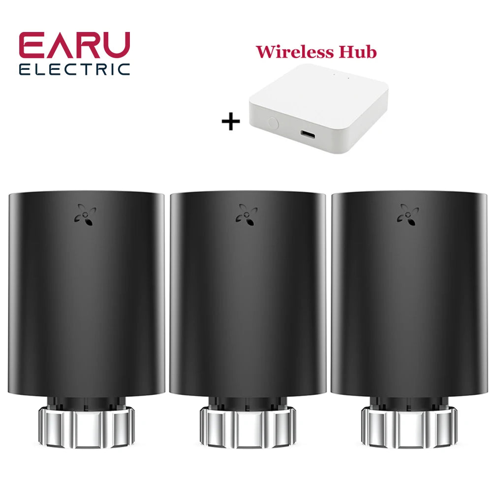 Tuya Smart ZigBee Radiator Actuator TRV Programmable Thermostatic Radiator Valve App Remote Temperature Controller Support Alexa
