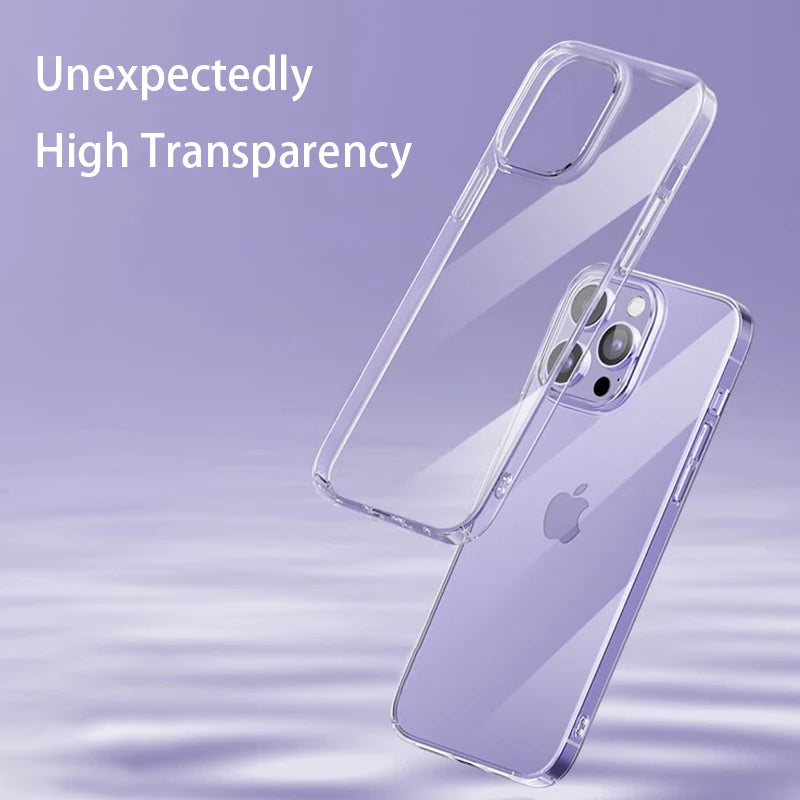 YXY·CF Clear TPU Silicone Phone Case for iPhone 15, 14, 13, 12, 11 & Pro Max | Soft Transparent Cover for iPhone X, XS Max, XR, 8, 7 Plus