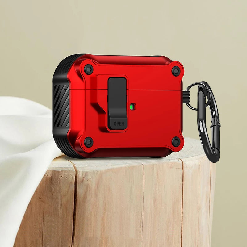 CASPTM Shockproof Security Lock Case for AirPods Pro 2nd Gen (2023) & AirPods 3 – Durable Protective Cover