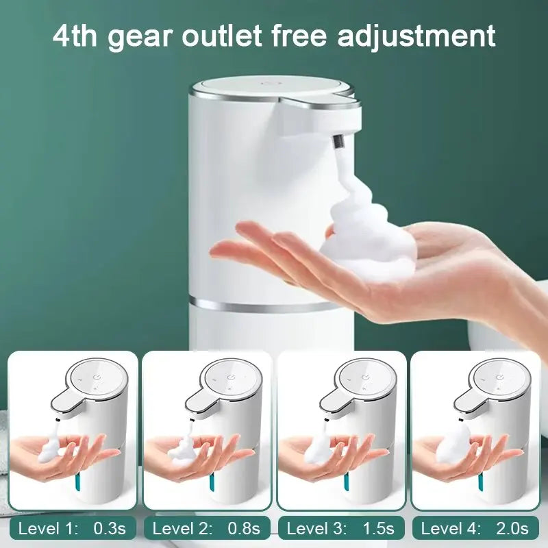 2025 NEW 380ml Automatic Soap Dispenser Foam USB Charging Touchless Smart Display Infrared Sensor Soap Dispensers Hand Washer