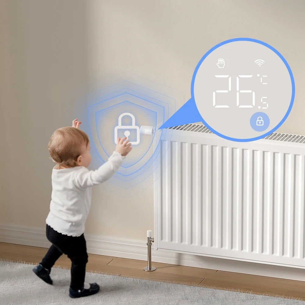 AVATTO Tuya 1-6PCS Wifi TRV Radiator Actuator Valve Thermostatic Radiator Valve Temperature Controller Support Alexa Google Home