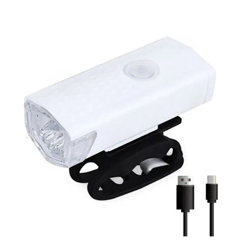 USB Rechargeable LED Bike Light Set - Front & Rear Headlight and Taillight for MTB & Road Cycling Safety