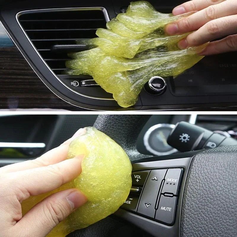 Magic Cleaning Gel for Cars and Keyboards - Reusable Dust Remover Gel for Car Interiors, Home, and Office Cleaning