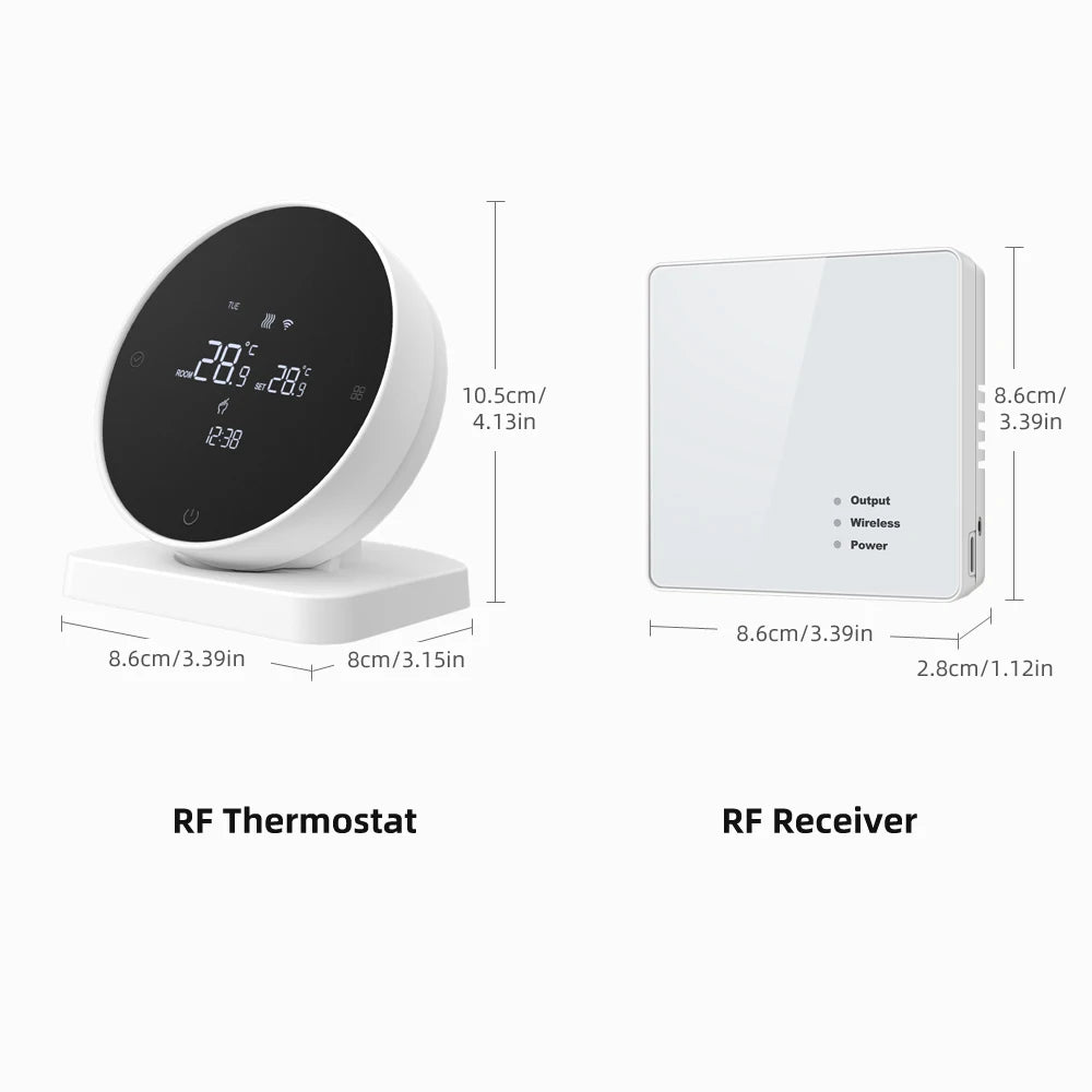 AVATTO Tuya WiFi Smart Thermostat，RF Wireless Receiver Temperature Controller ，For Water Gas Boiler Support Alexa Google Home