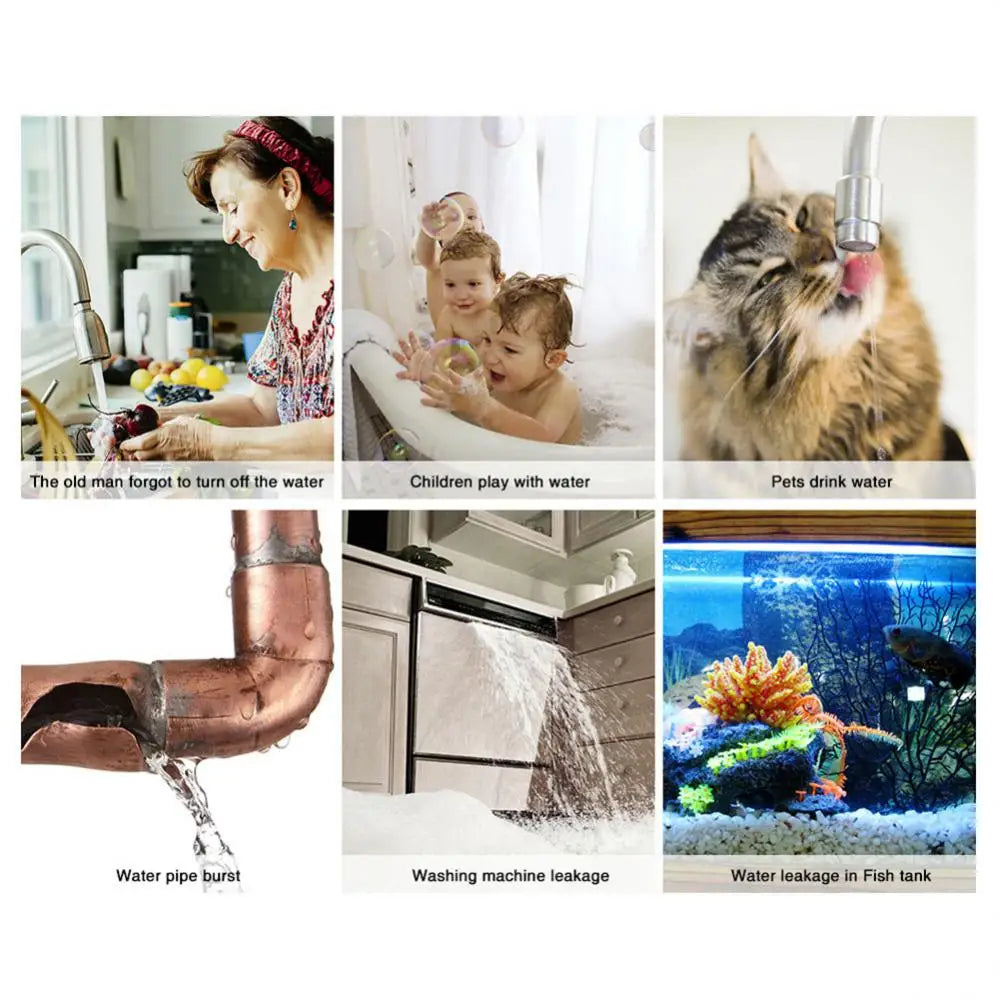 Tuya WiFi Water Leakage Sensor Flood Water Leakage Alarm Smart Home Automation Residential Security Protection Smart Life App