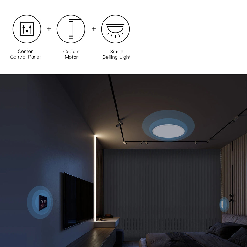 Tuya WiFi Smart Motor for Electric Roller Blinds & Shades - RF Remote Kit, Smart Life App Control, Compatible with Alexa/Google Home