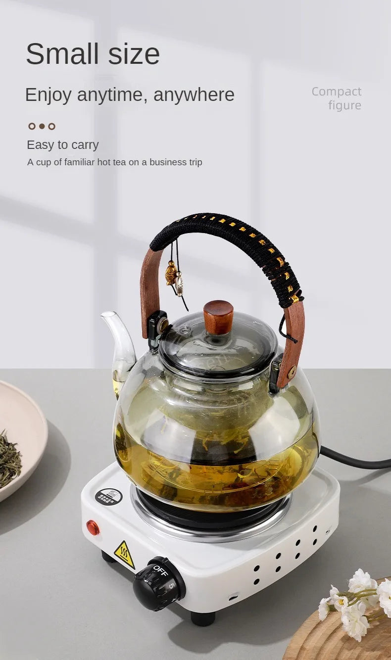 500W Electric Tea Warmer Stove Portable Cast Iron Hot Plate Coffee Milk Heater Adjustable Temperatur Induction Cooker