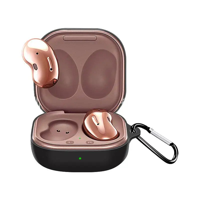 Durable Silicone Protective Carrying Case with Hook for Samsung Galaxy Buds 2, Buds Live, Buds 2 Pro