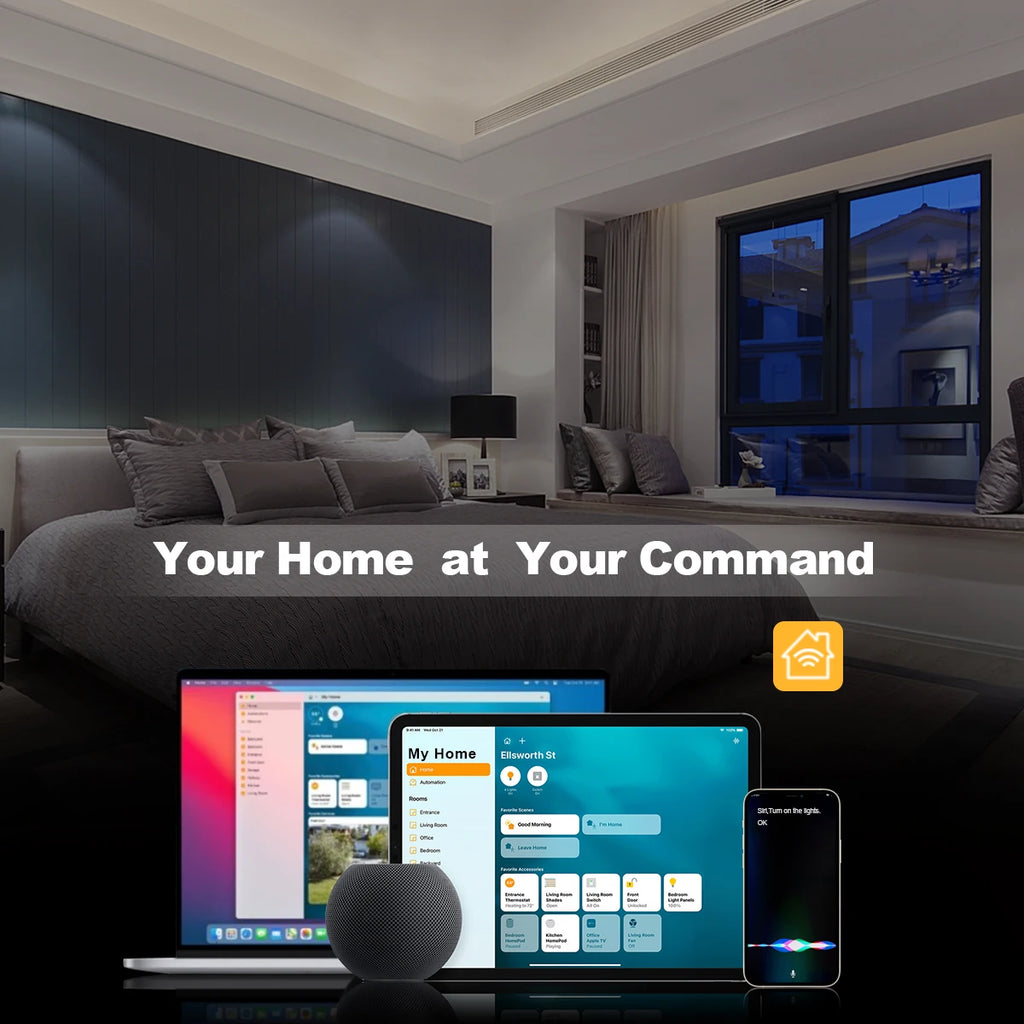 For Apple Homekit Touch Switch WIFI Smart Home Automation Wall Light Switch Interruptor Inteligenter 1/2/3Gang Siri VoiceControl