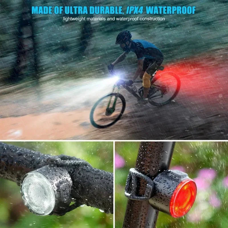 Waterproof LED Bicycle Taillight - Battery-Powered Rear Warning Light for MTB & Road Cycling