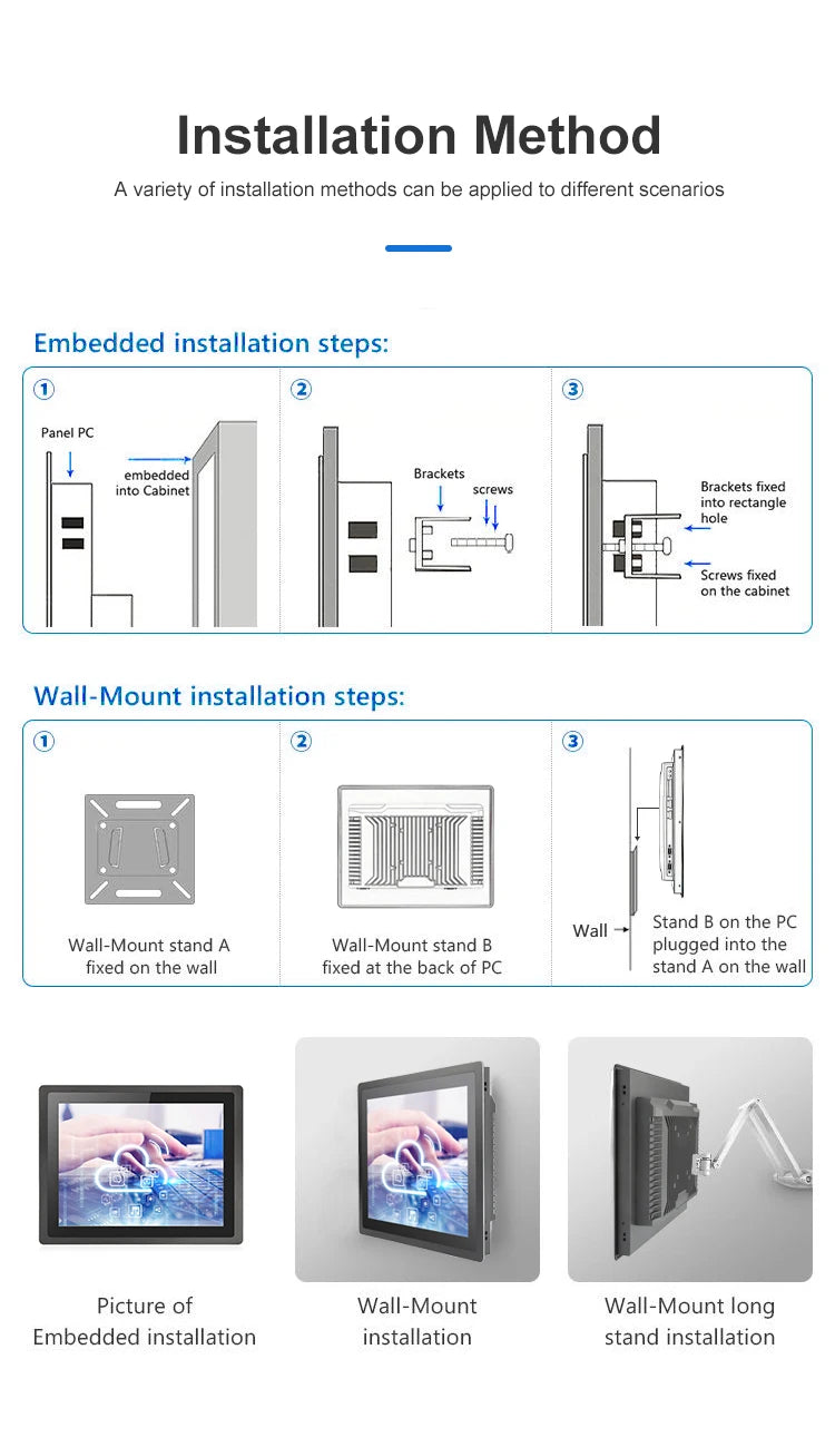 Fanless Industrial computer Mini Tablet Panel All In One PC with i3 3217U Capacitive touch Screen Win XP WiFi RS232 Com